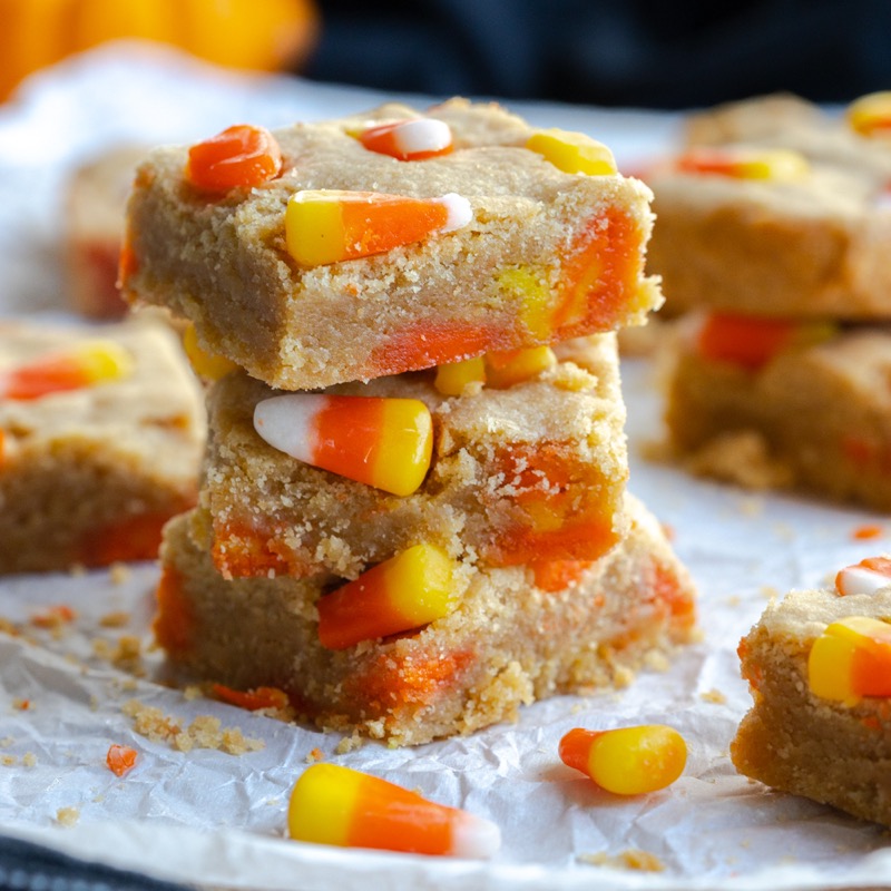Candy corn blondies